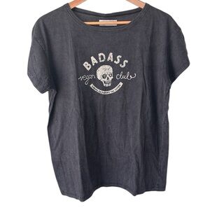 VEGAN Black Graphic T-Shirt | Women’s Large